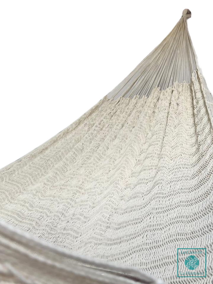 Hamaca Yucateca Artesanal Hilo Grueso Nylon Beige