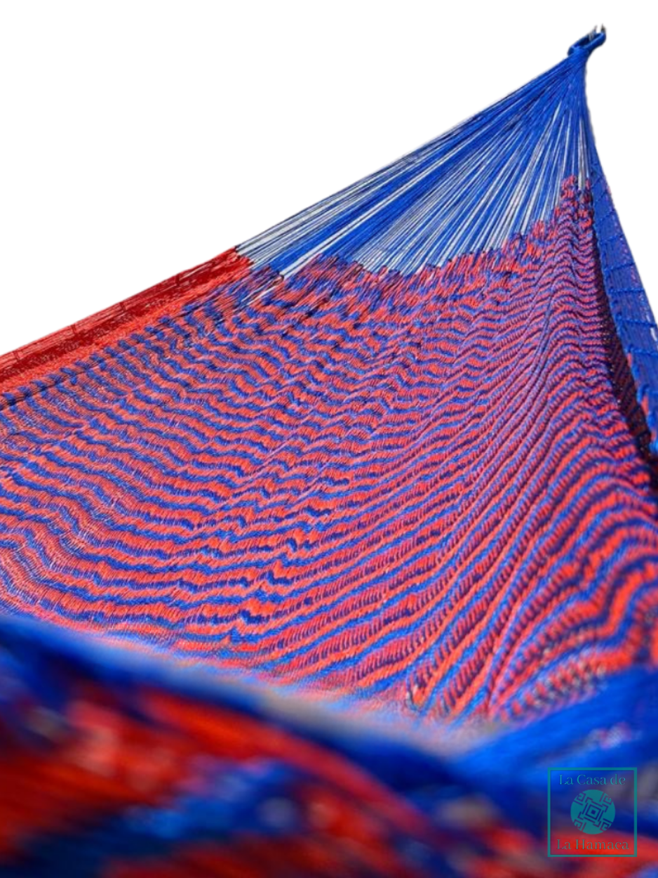 Hamaca Yucateca Artesanal Hilo 18 Nylon Rojo