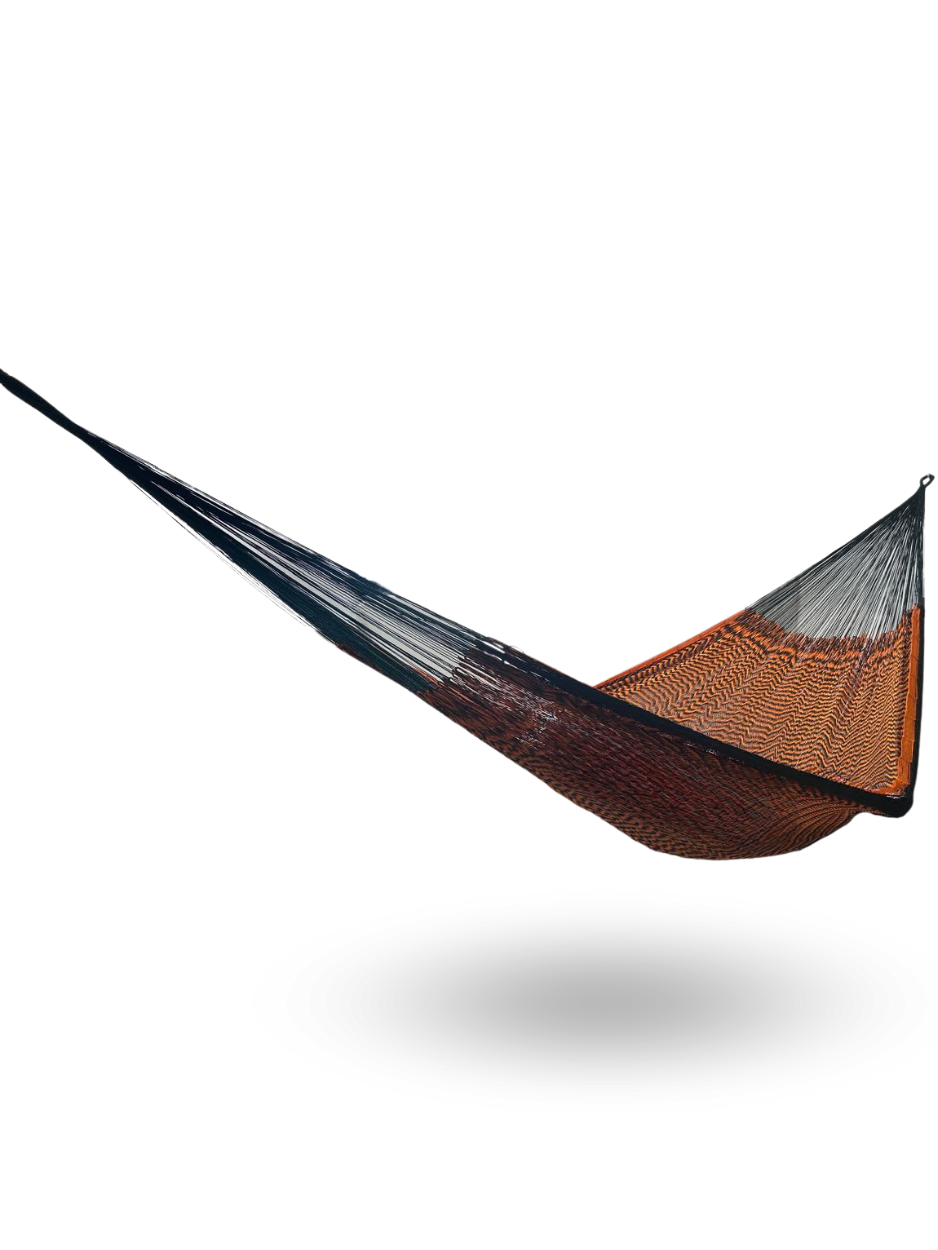 Hamaca Yucateca Artesanal Hilo 18 Nylon Naranja