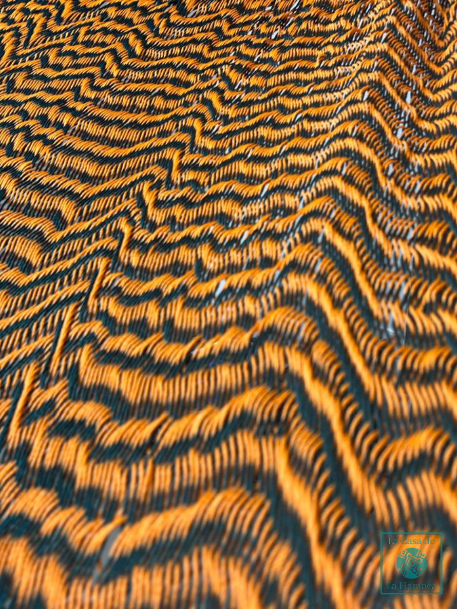 Hamaca Yucateca Artesanal Hilo 18 Nylon Naranja