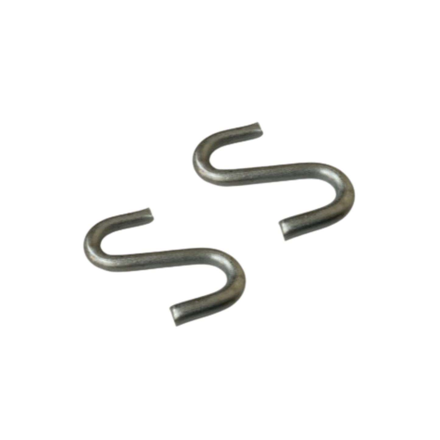 Ganchos en S del kit de instalación para hamaca sobre fondo blanco