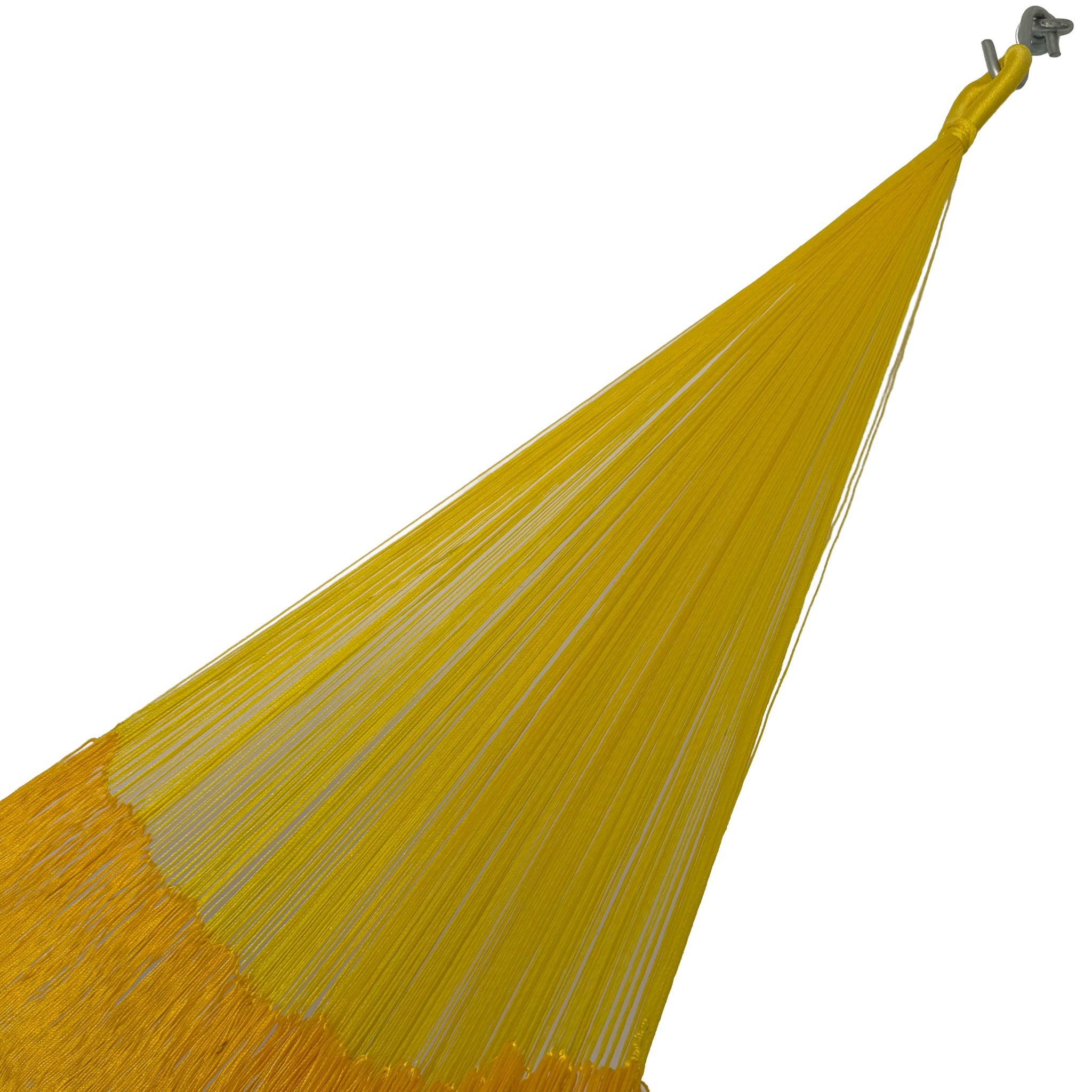 Brazo de hamaca artesanal Yucateca de nylon color amarillo