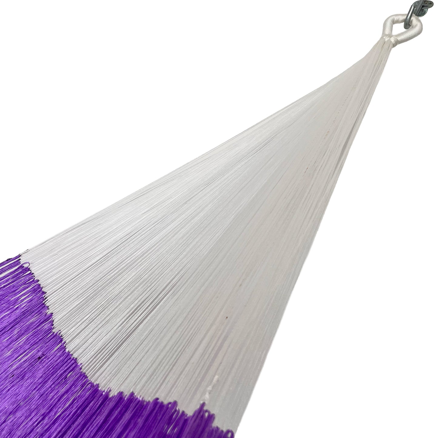 Brazo de hamaca artesanal Yucateca de nylon color morado