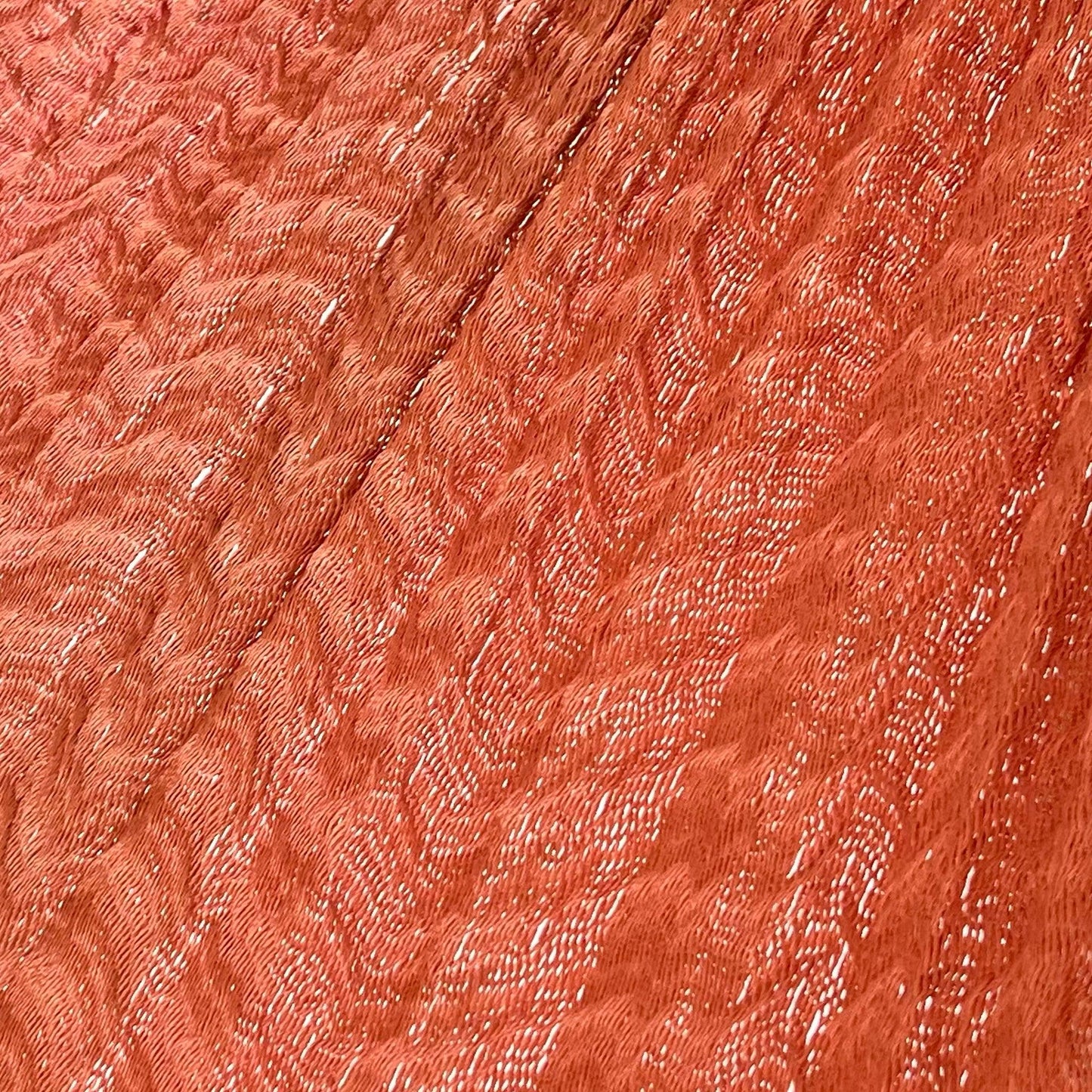 Detalle del tejido de nylon de la hamaca artesanal Yucateca naranja