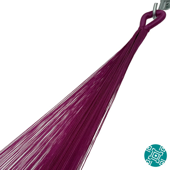 Brazo de hamaca artesanal Yucateca de nylon rosa
