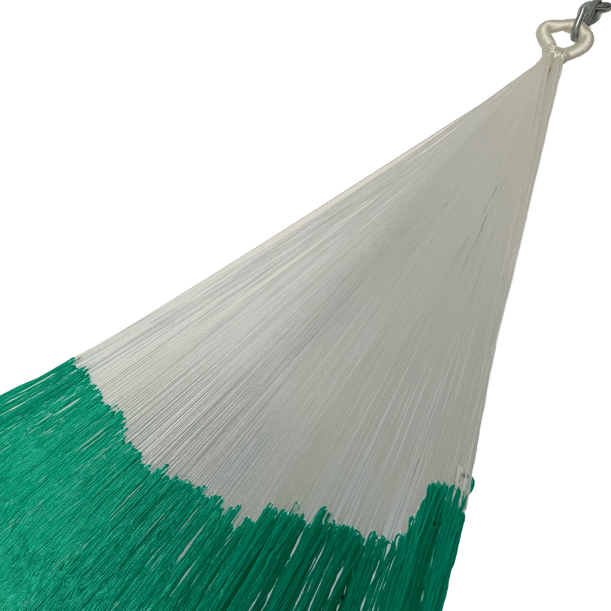 Brazo de hamaca artesanal Yucateca de nylon color verde