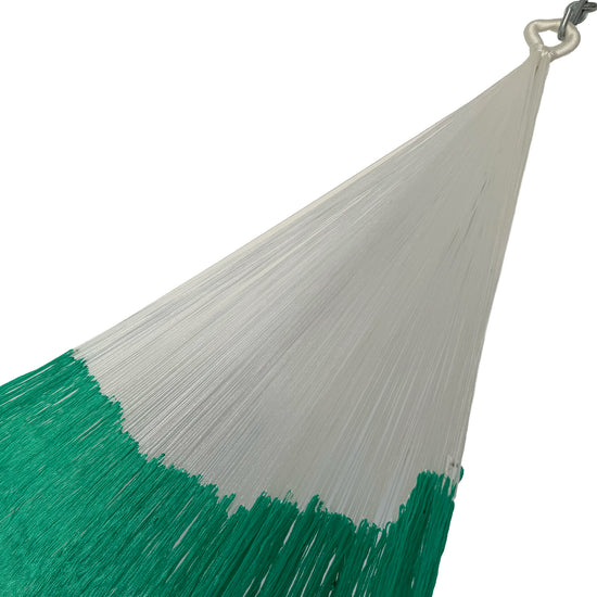 Brazo de hamaca artesanal Yucateca de nylon color verde