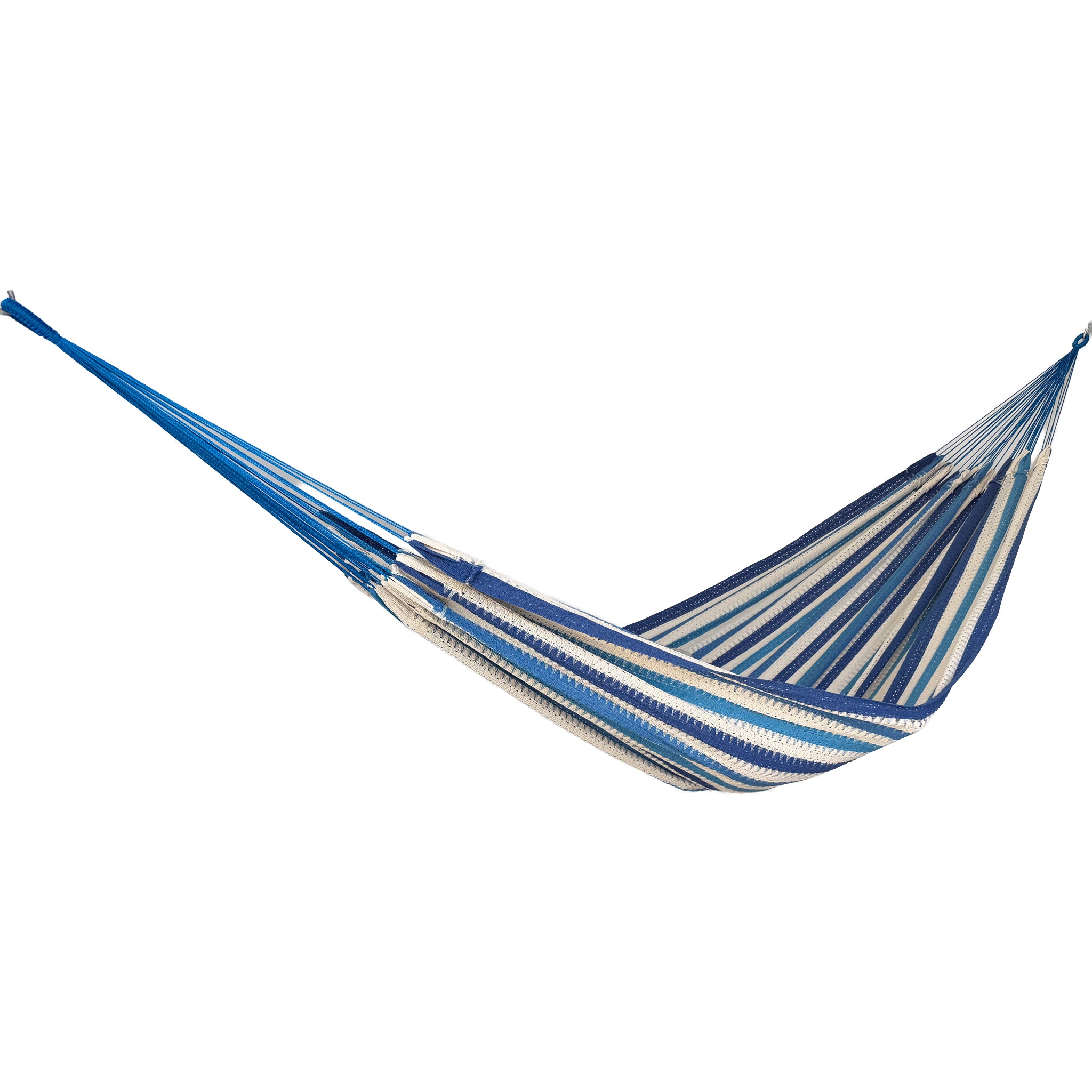 Hamaca Mexicana azules king size vista lateral