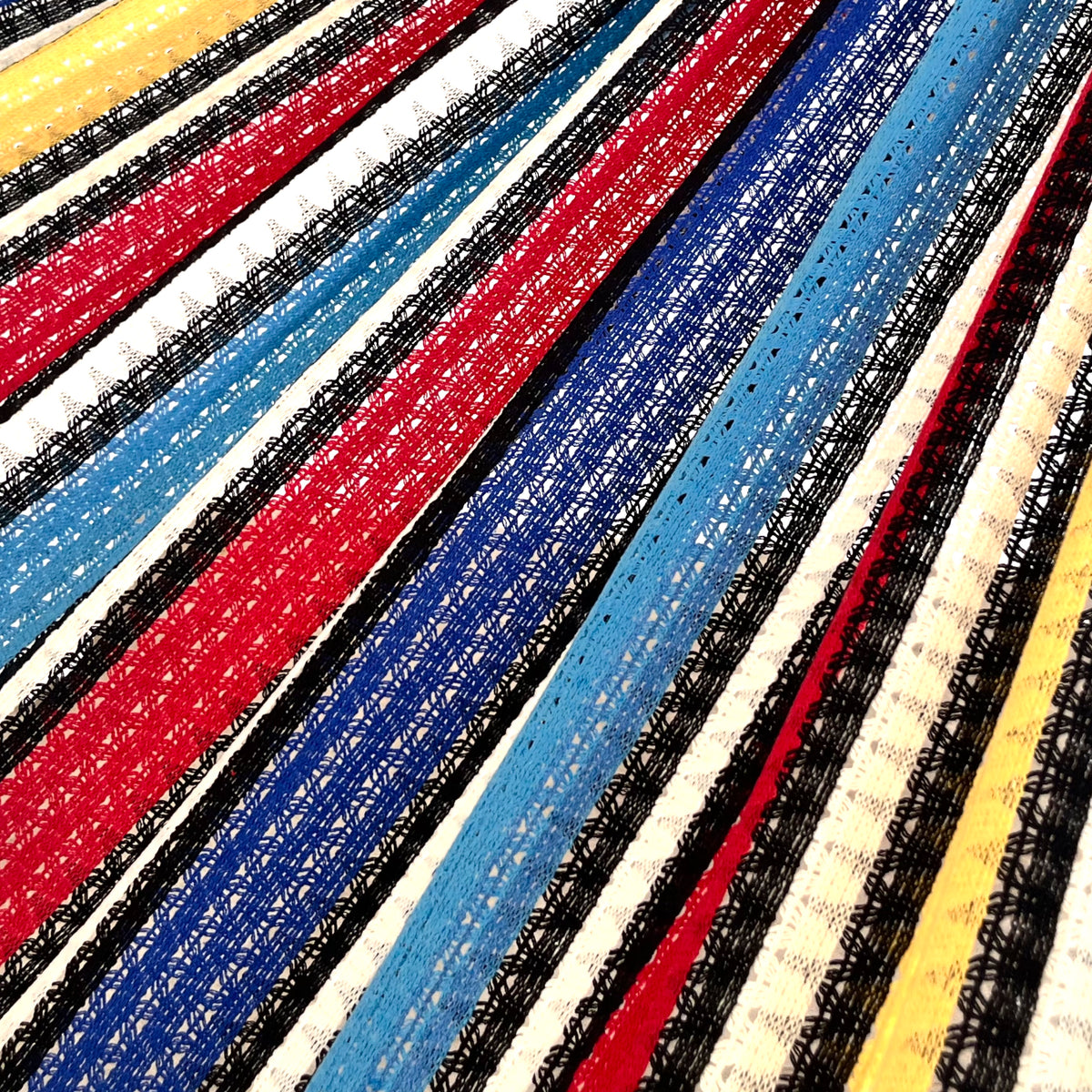 Detalle del tejido de la hamaca Mexicana multicolor