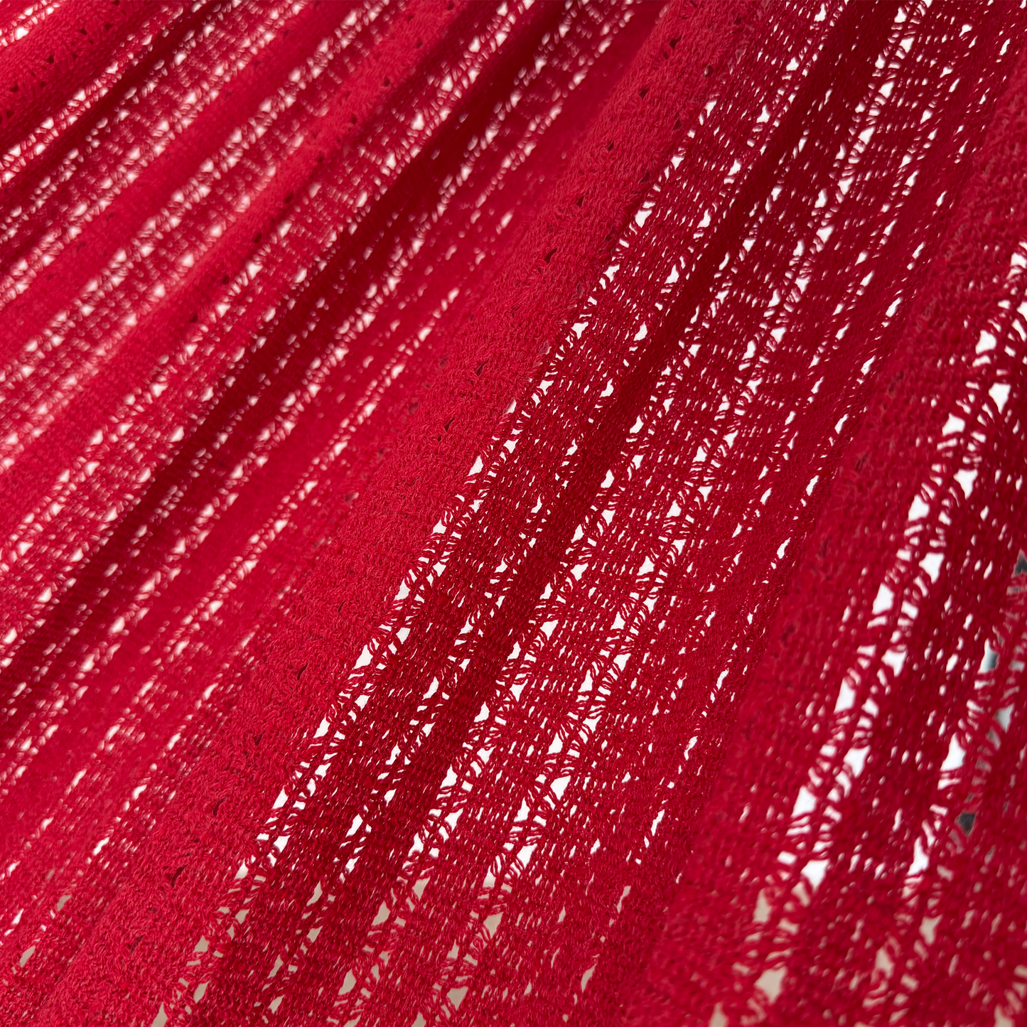 Detalle del tejido de la hamaca Mexicana roja king size