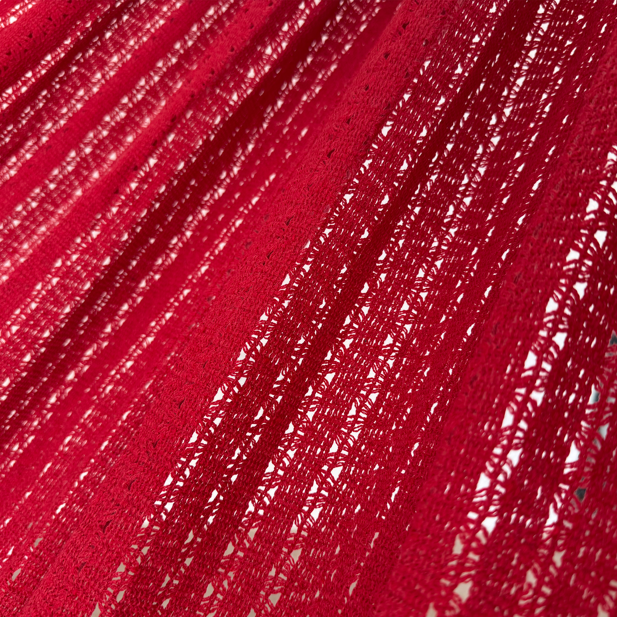 Detalle del tejido de la hamaca Mexicana roja king size