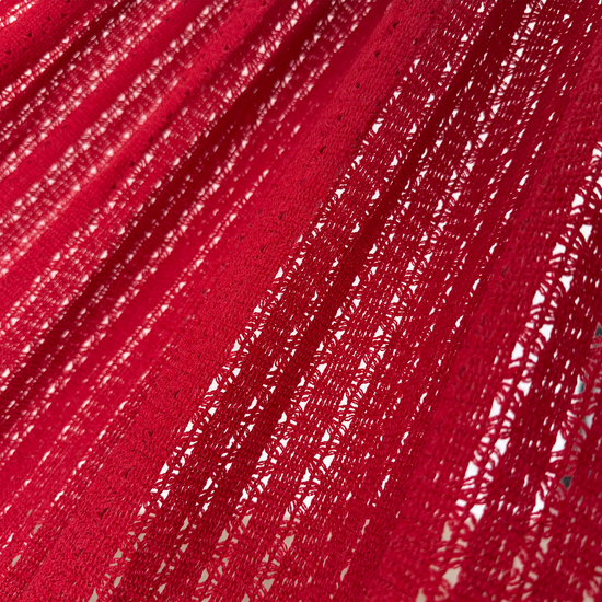 Detalle del tejido de la hamaca Mexicana roja king size