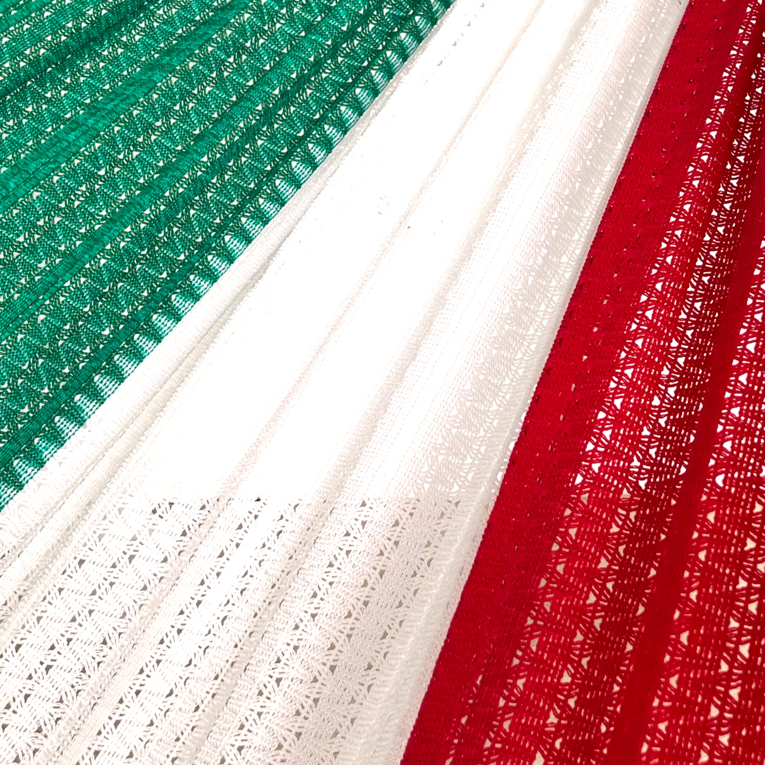 Detalle del tejido de la hamaca Mexicana tricolor