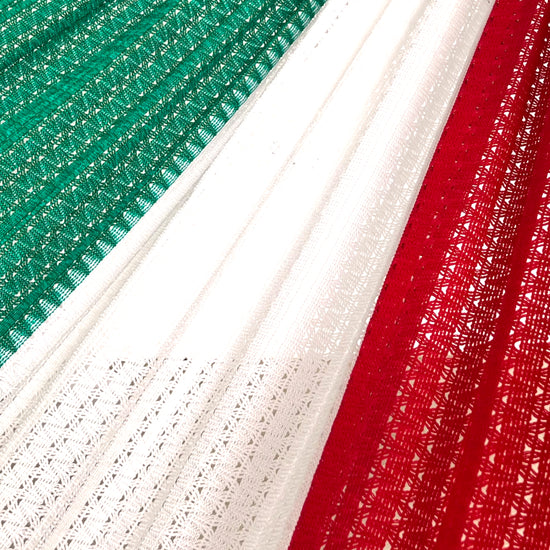 Detalle del tejido de la hamaca Mexicana tricolor