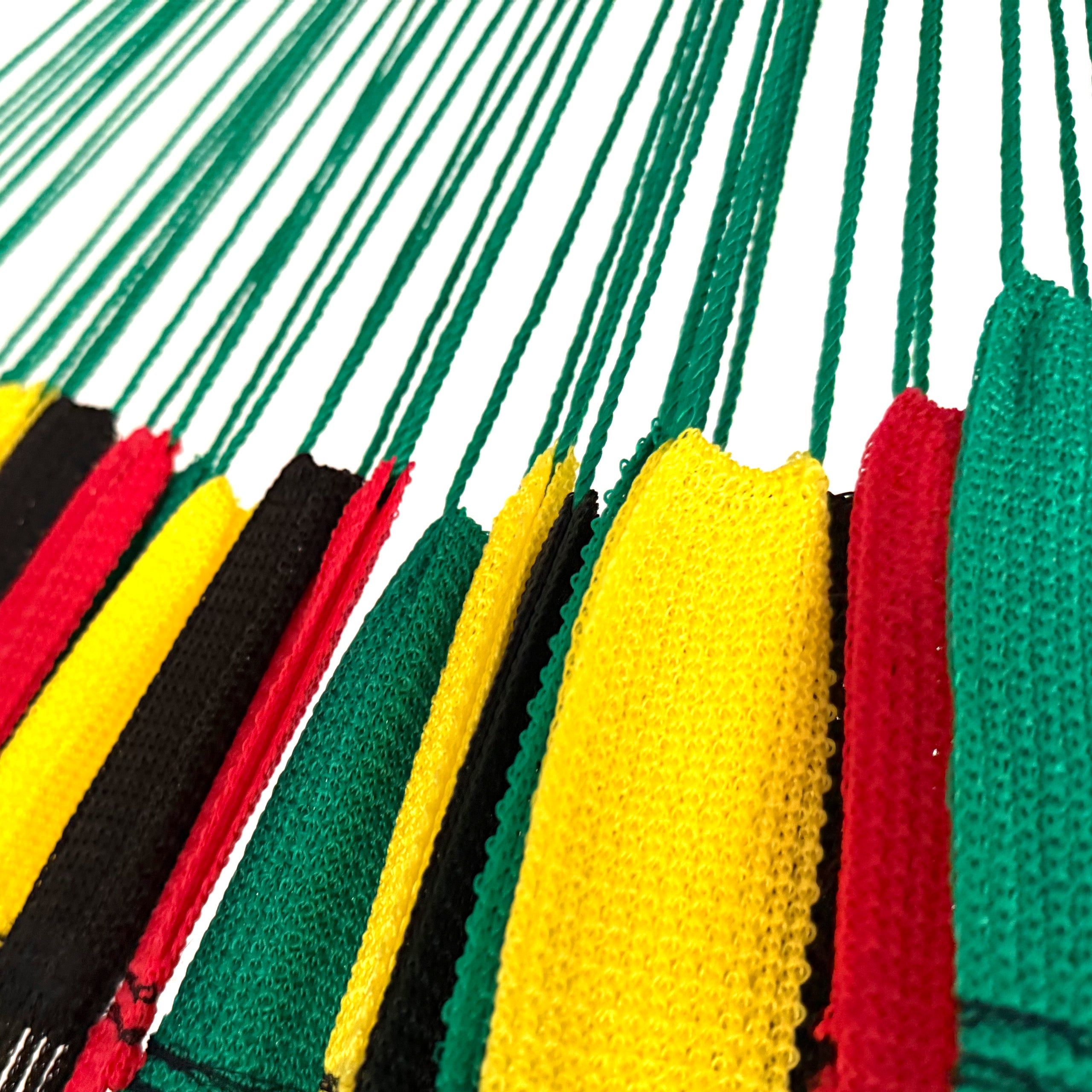 Unión entre cuerpo y brazo de hamaca tipo red de nylon king size color Camerún