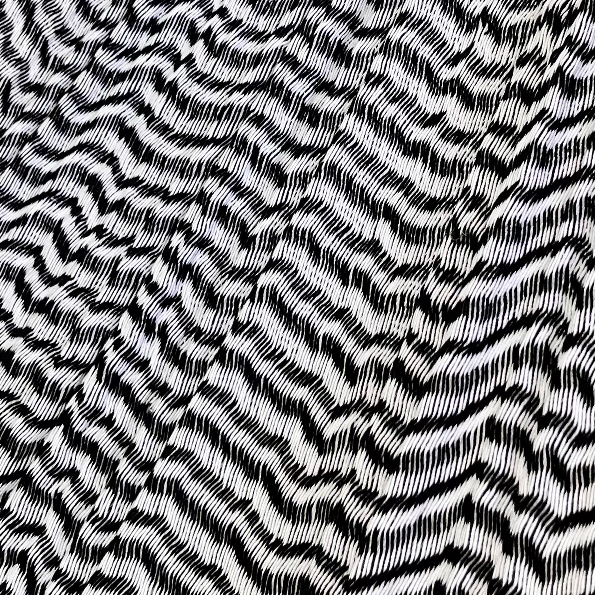 Detalle del tejido de algodón suave de la hamaca Yucateca artesanal blanco y negro