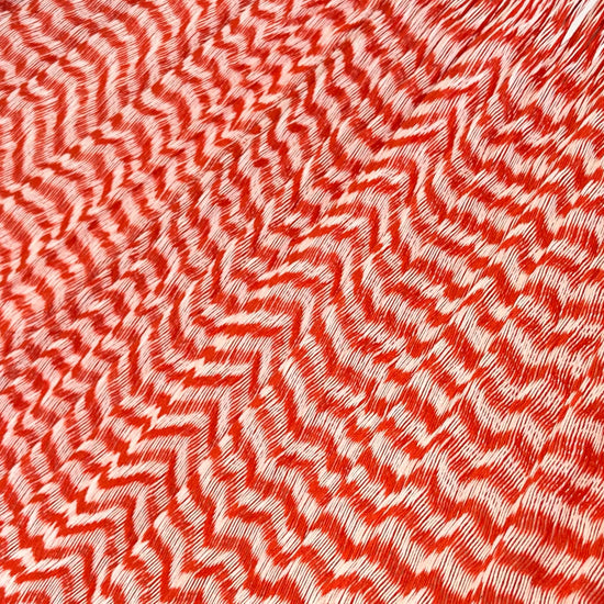 Detalle del tejido de algodón suave de la hamaca Yucateca artesanal naranja y blanco