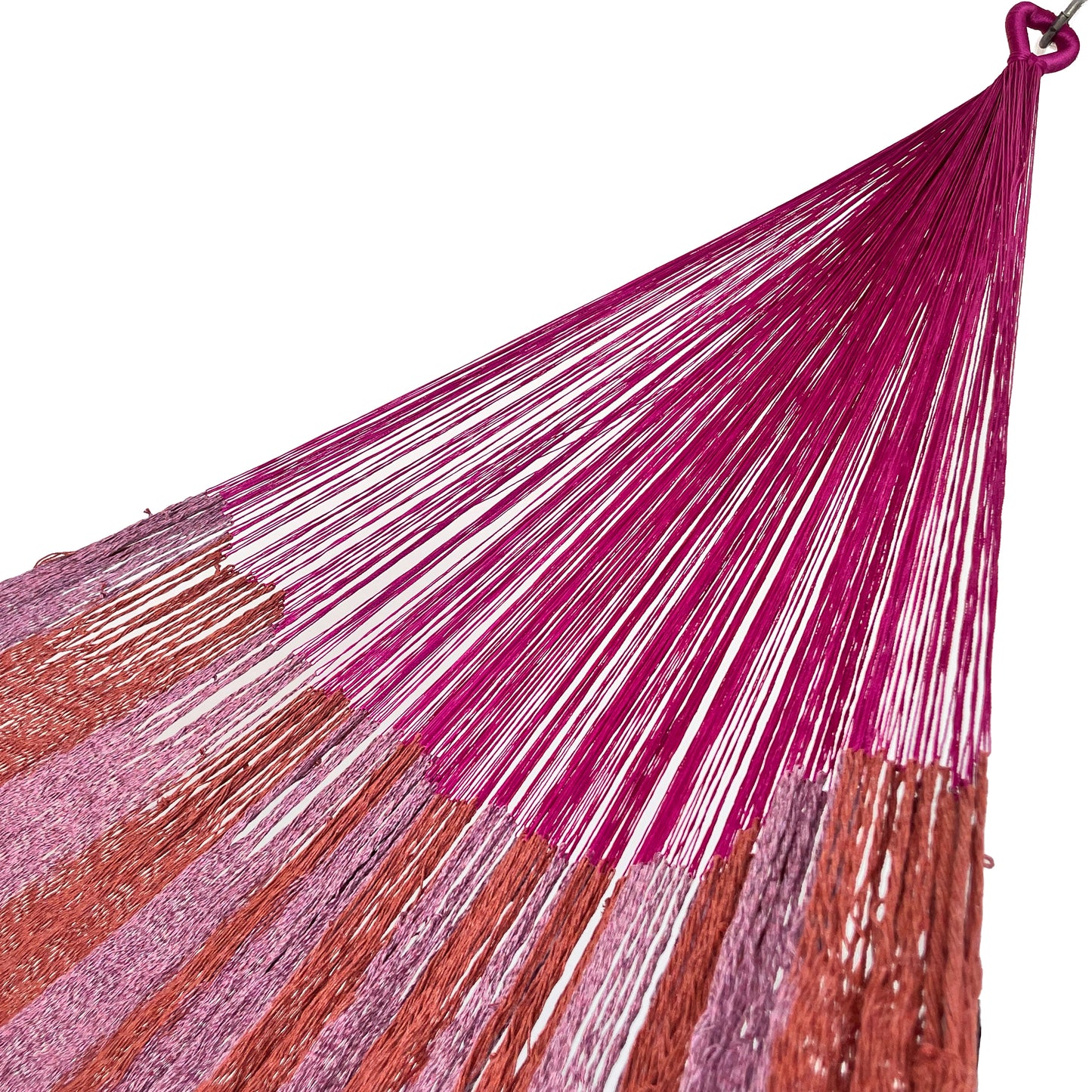 Brazo de hamaca Yucateca artesanal de algodón suave color rosa