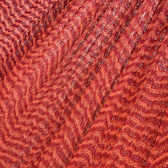 Detalle del tejido de algodón suave de la hamaca Yucateca artesanal terracota