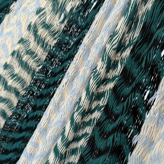 Detalle del tejido de algodón suave de la hamaca Yucateca artesanal verde