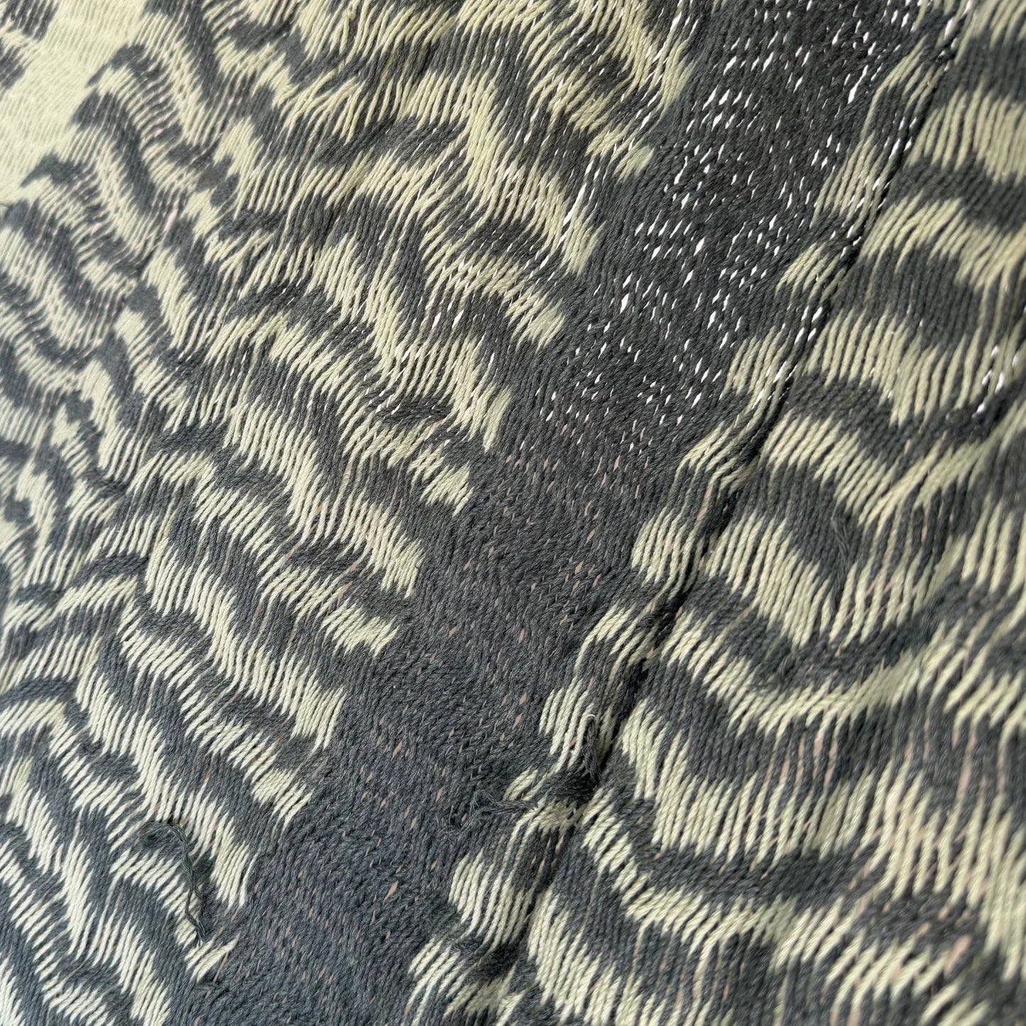 Detalle del tejido de algodón suave de la hamaca Yucateca artesanal modelo Verde y Verde Oscuro