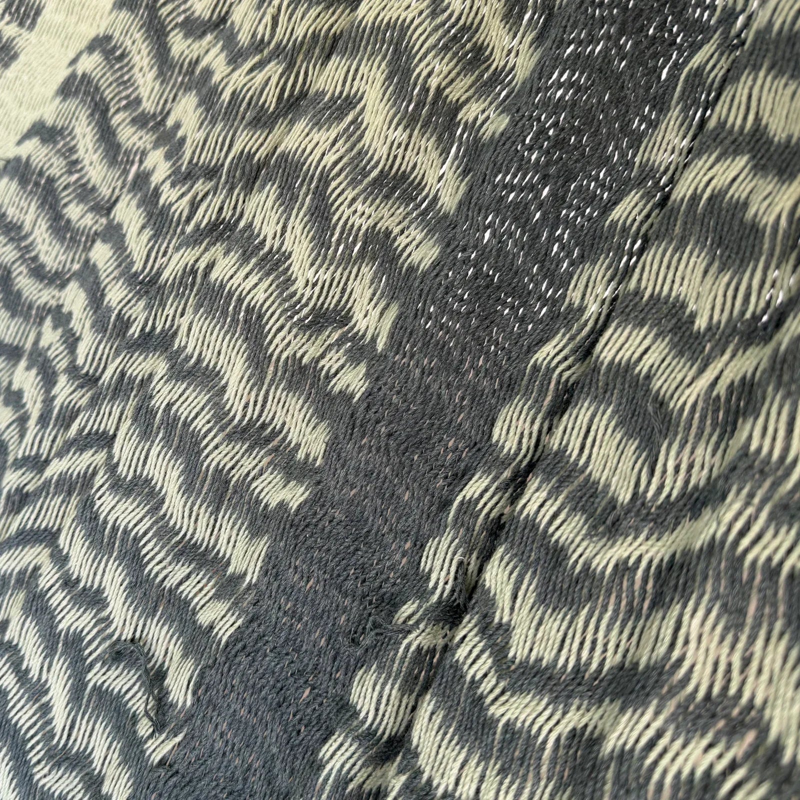 Detalle del tejido de algodón suave de la hamaca Yucateca artesanal modelo Verde y Verde Oscuro