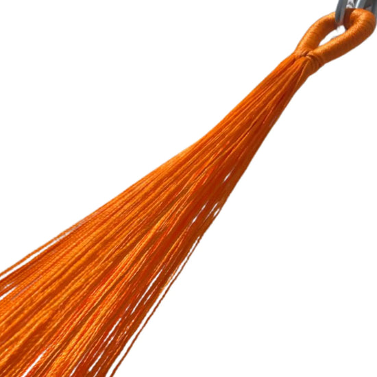 Brazo de hamaca Yucateca artesanal de hilo 18 de nylon naranja y rosa