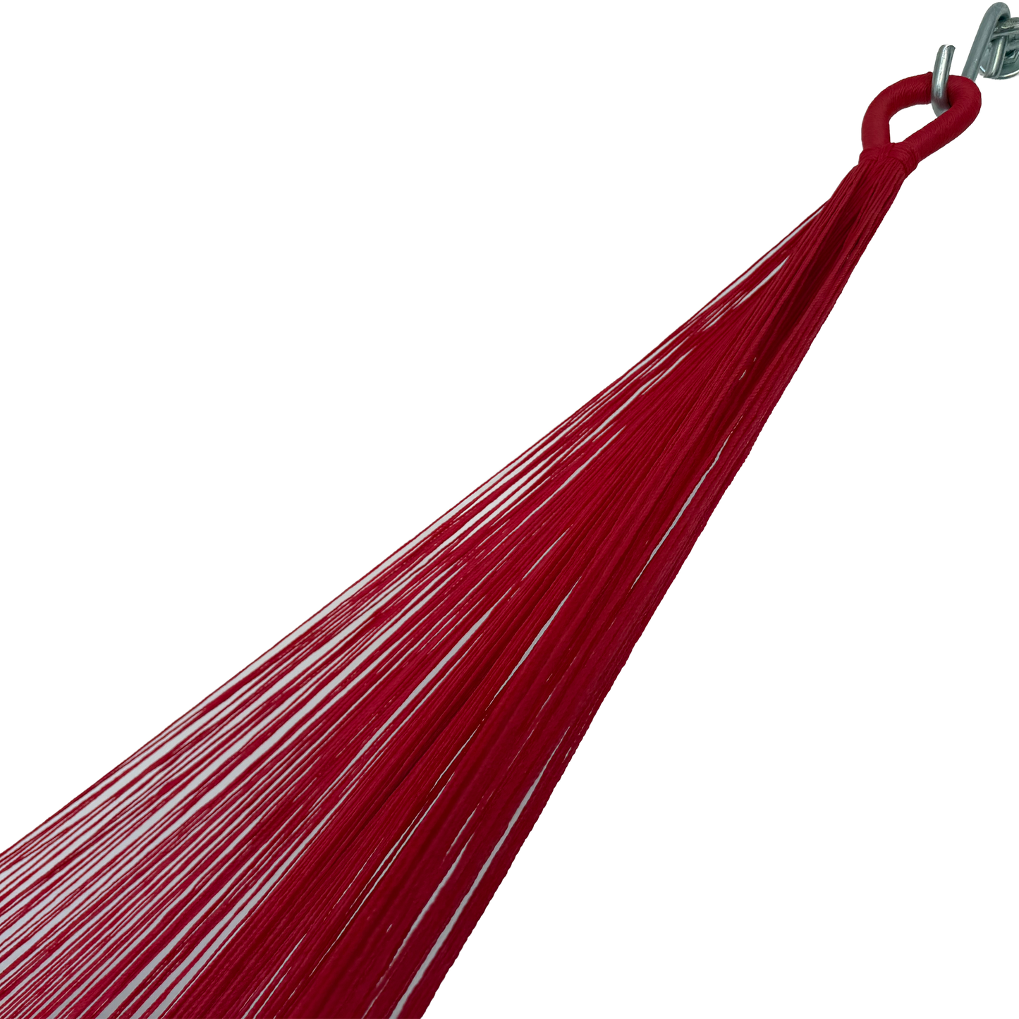 Brazo de hamaca Yucateca artesanal de hilo 18 de nylon verde y rojo