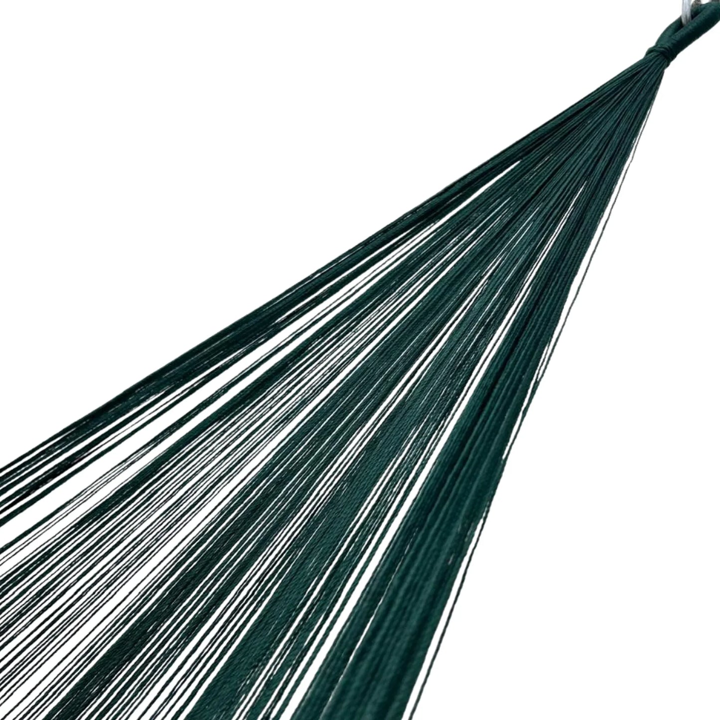 Brazo de hamaca Yucateca artesanal de hilo 18 de nylon verdes
