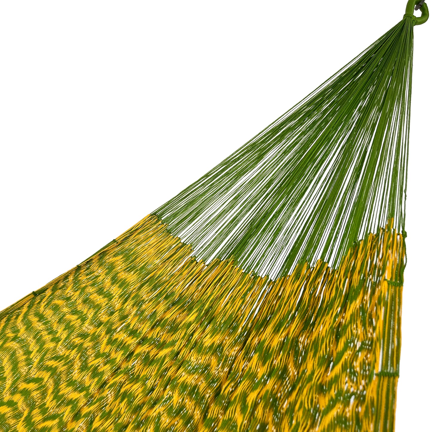 Brazo de hamaca Yucateca artesanal de nylon hilo 18 color amarillo