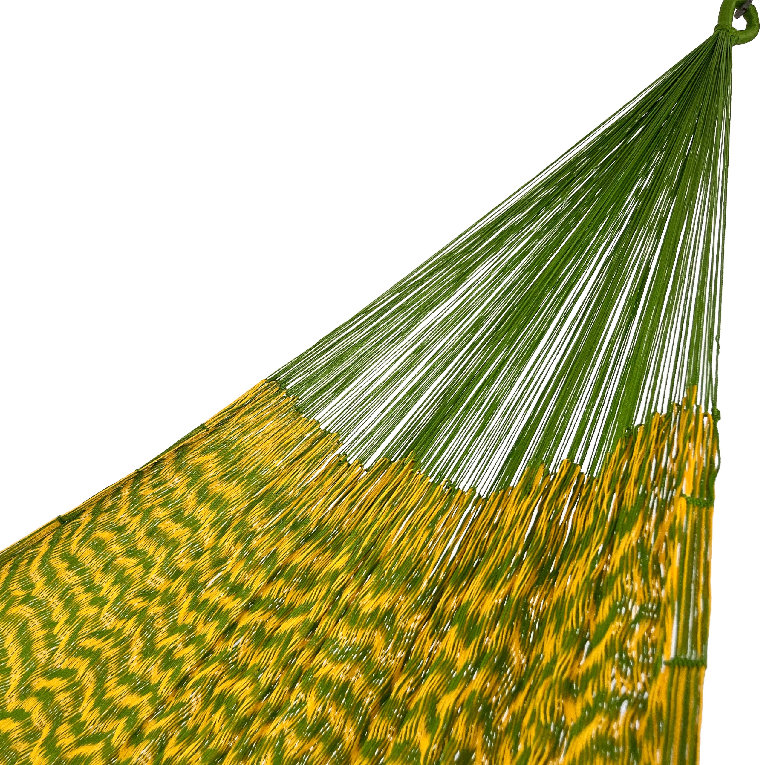 Brazo de hamaca Yucateca artesanal de nylon hilo 18 color amarillo