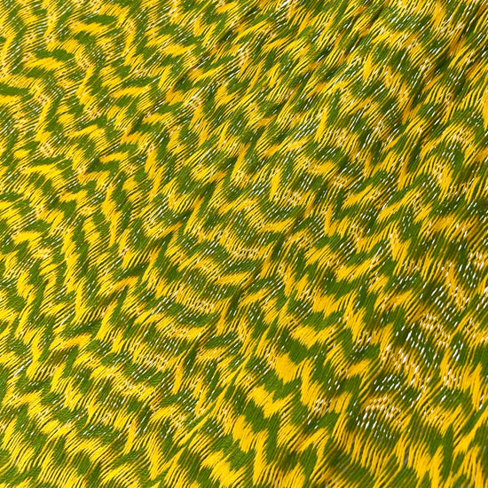 Detalle del tejido de nylon hilo 18 de la hamaca Yucateca artesanal amarilla