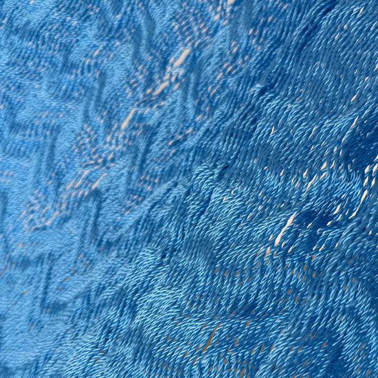 Detalle del tejido de nylon hilo 18 de la hamaca Yucateca artesanal azul