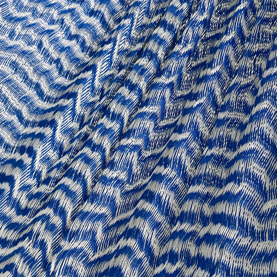 Detalle del tejido de nylon hilo 18 de la hamaca Yucateca artesanal azul y gris