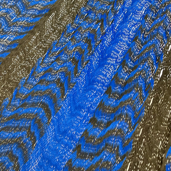 Detalle del tejido de nylon hilo 18 de la hamaca Yucateca artesanal azul y verde oscuro