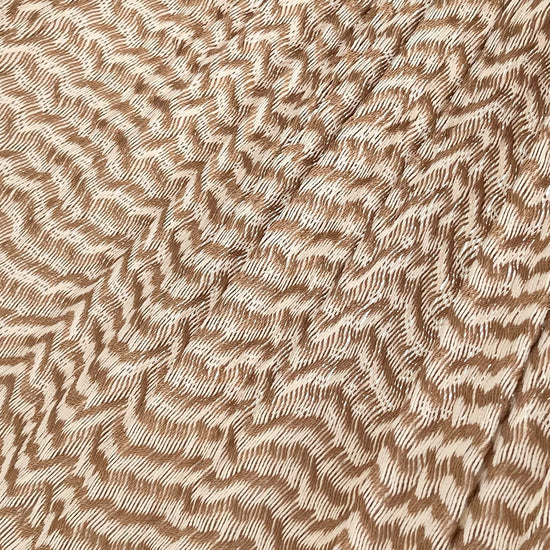 Detalle del tejido de nylon hilo 18 de la hamaca Yucateca artesanal beige y café