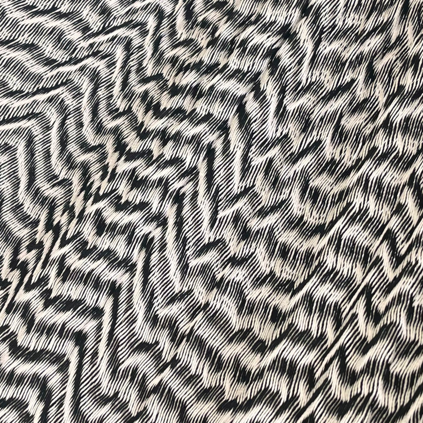 Detalle del tejido de nylon hilo 18 de la hamaca Yucateca artesanal blanco y negro