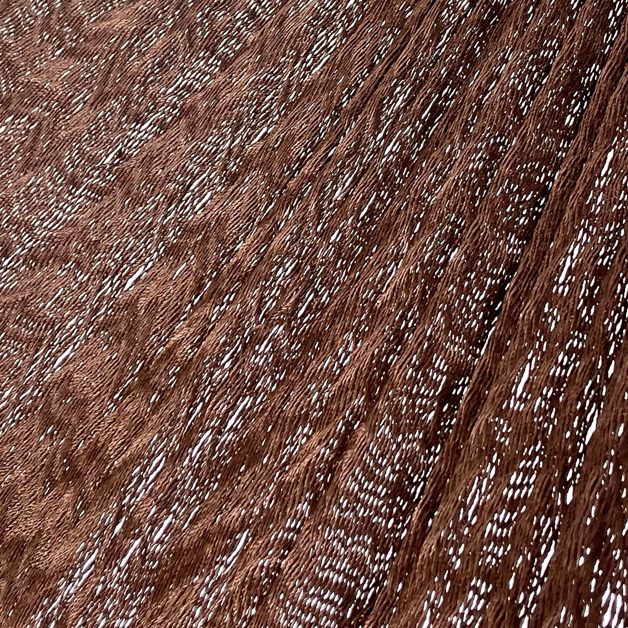 Detalle del tejido de nylon hilo 18 de la hamaca Yucateca artesanal café
