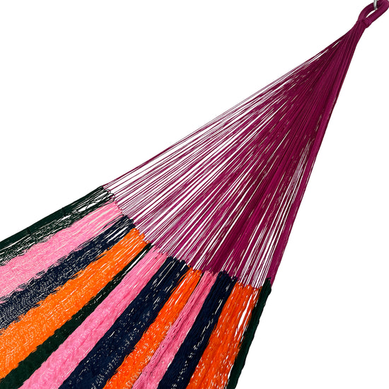 Brazo de hamaca Yucateca artesanal de nylon hilo 18 de colores