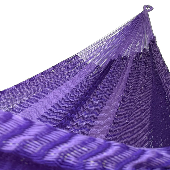 Interior de hamaca Yucateca artesanal de nylon hilo 18 color morado