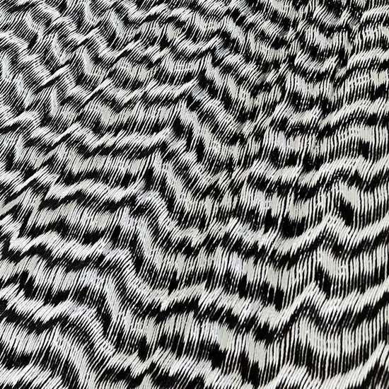 Detalle del tejido de nylon hilo 18 de la hamaca Yucateca artesanal plateado y negro