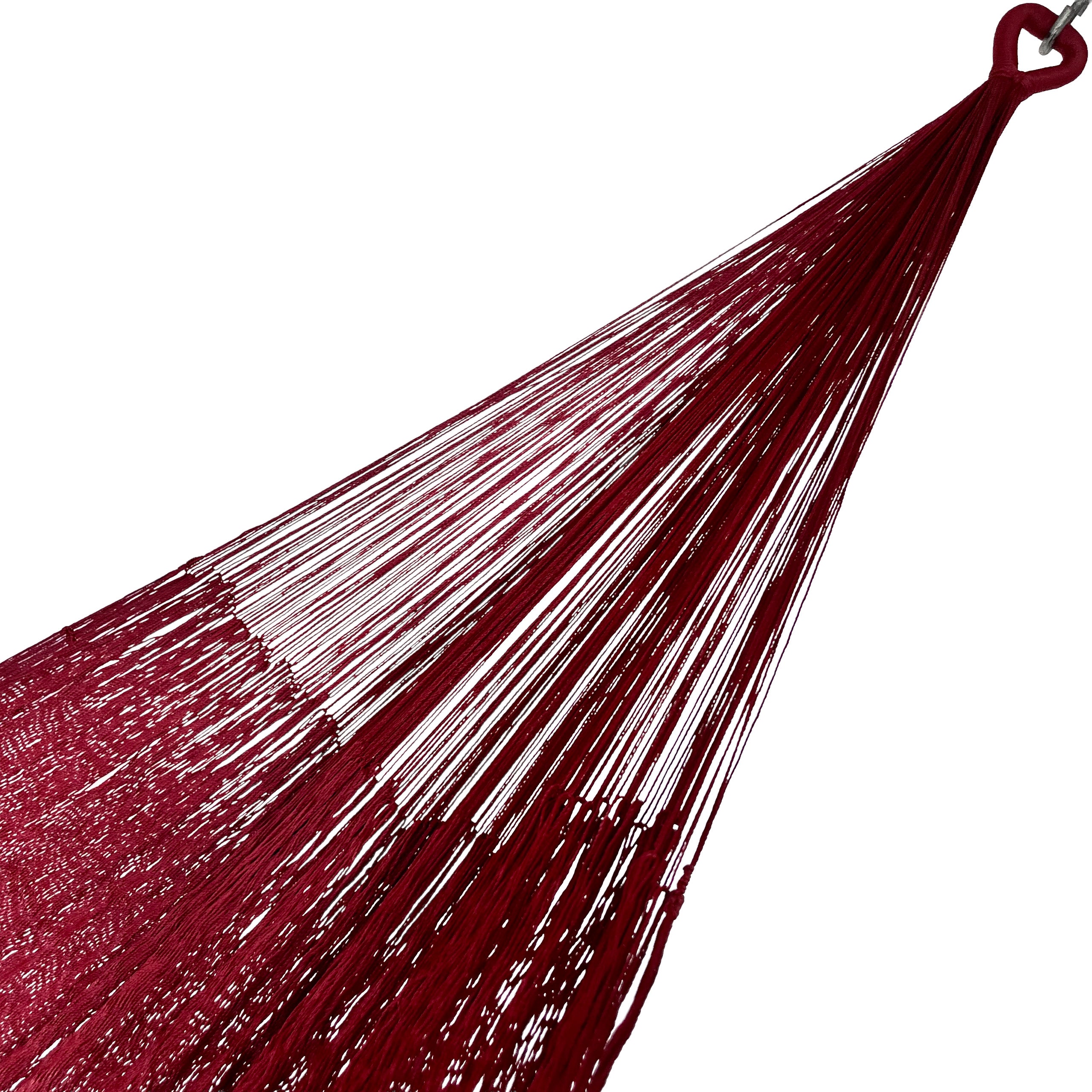 Brazo de hamaca Yucateca artesanal de nylon hilo 18 color rojo