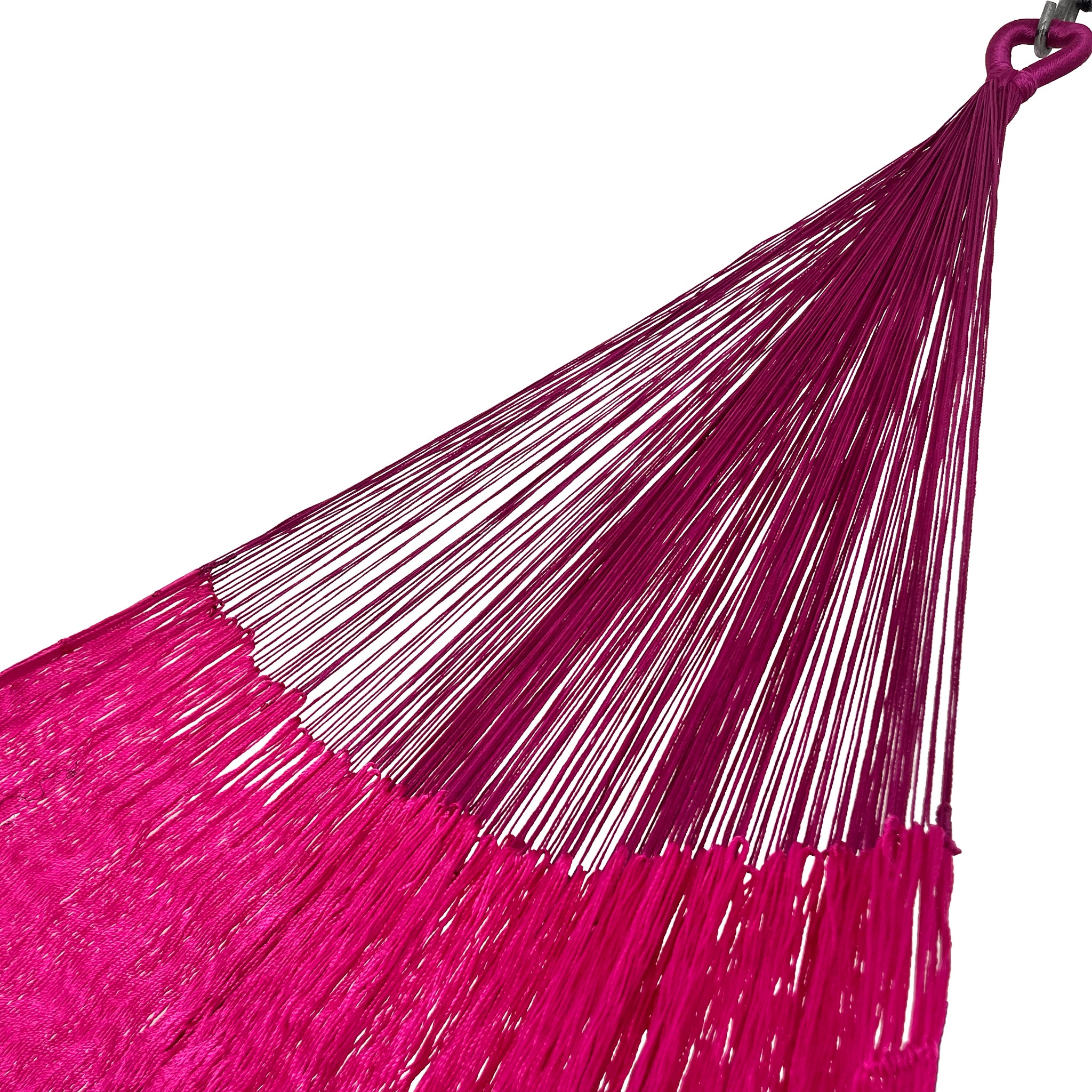Brazo de hamaca Yucateca artesanal de nylon hilo 18 color rosa