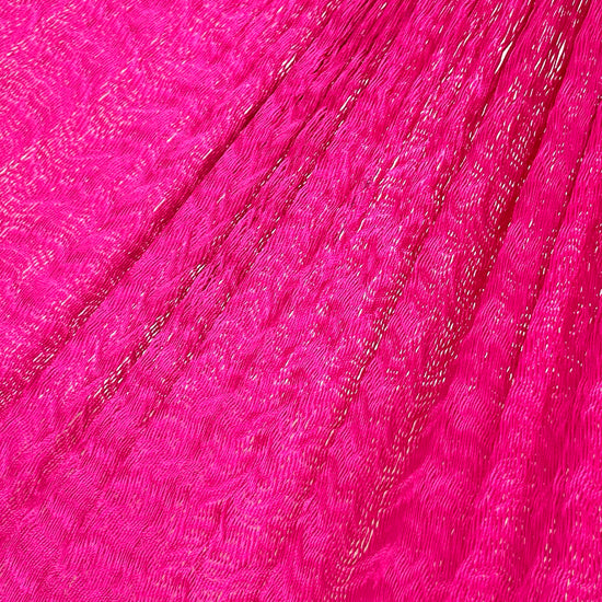 Detalle del tejido de nylon hilo 18 de la hamaca Yucateca artesanal rosa