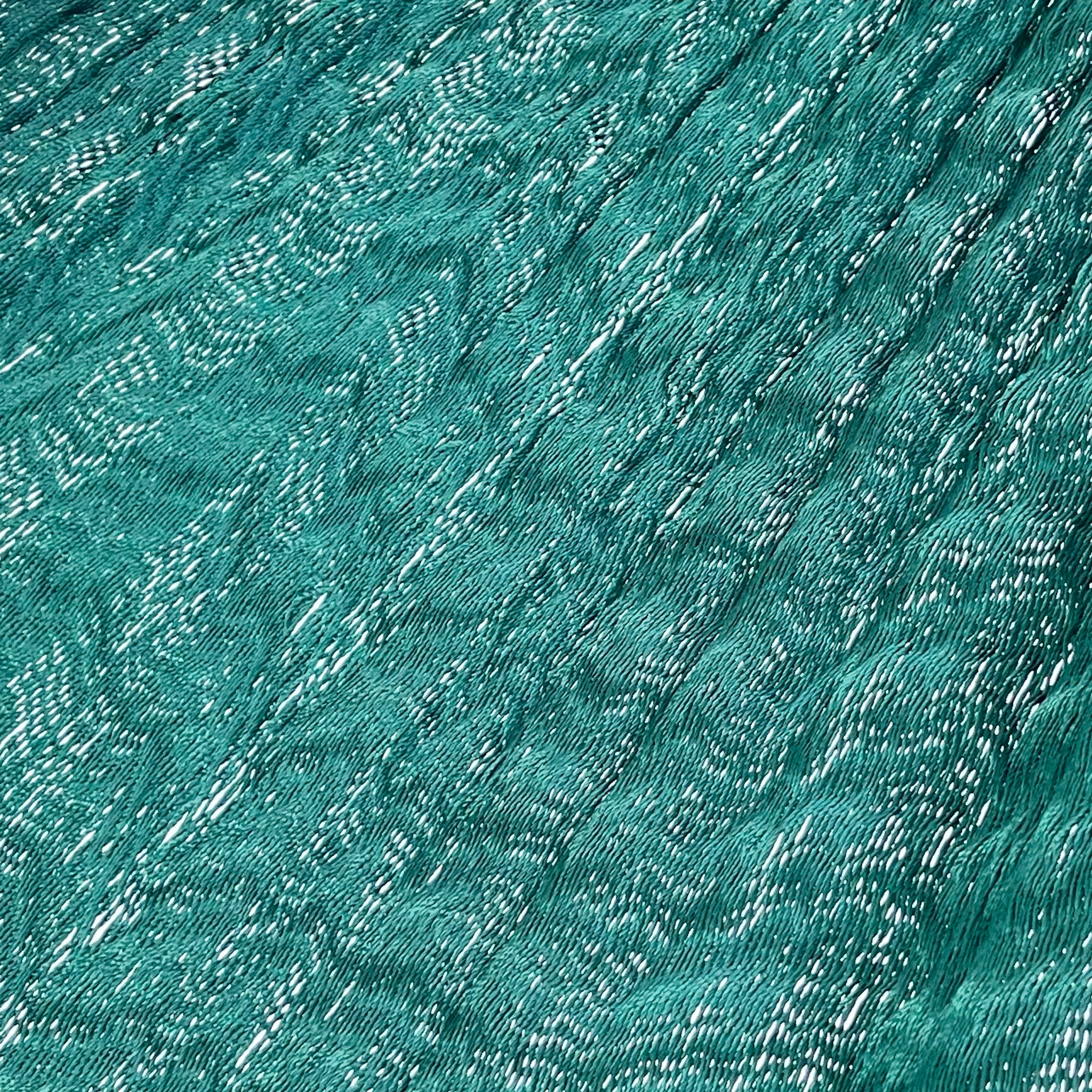 Detalle del tejido de nylon hilo 18 de la hamaca Yucateca artesanal verde oscuro