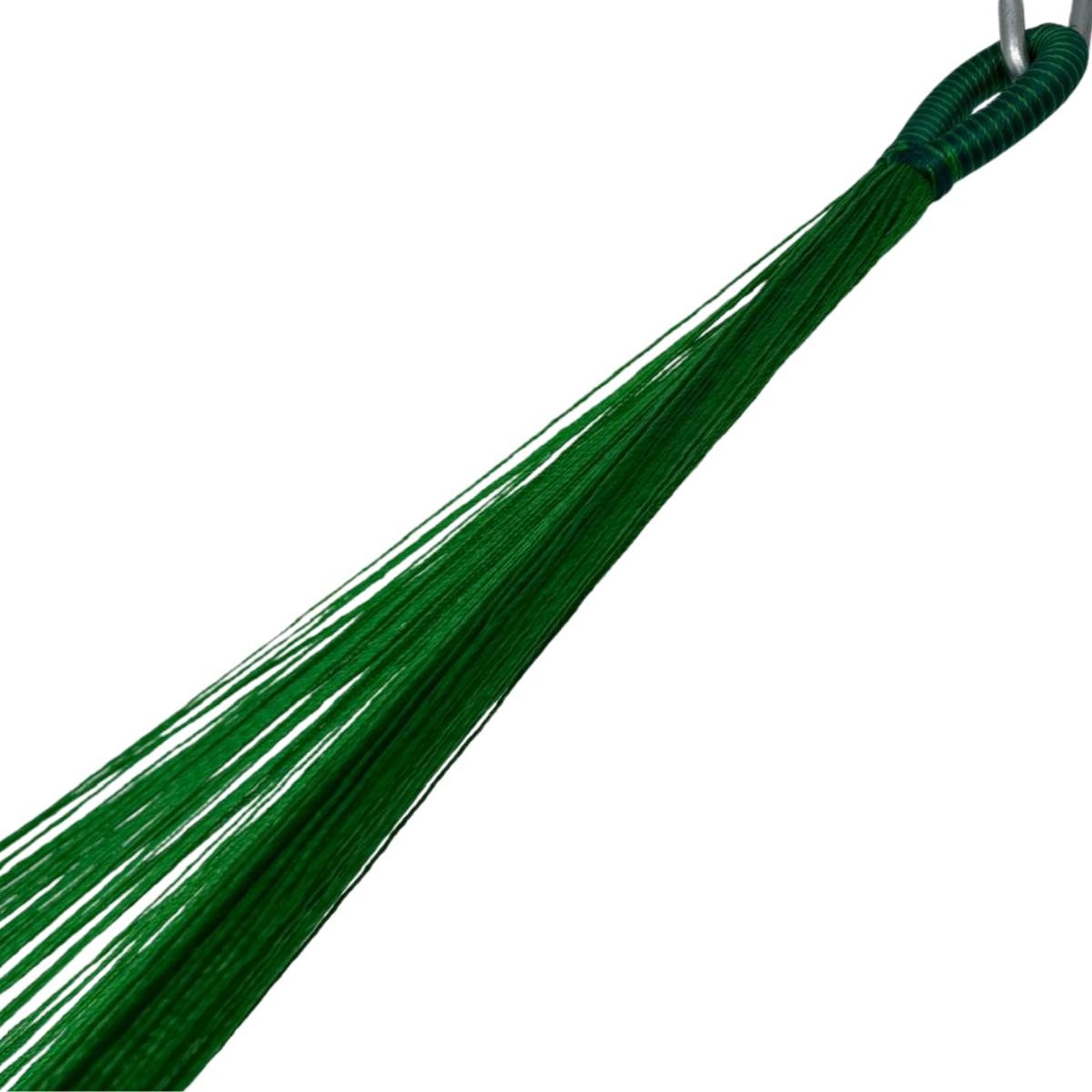 Brazo de hamaca Yucateca artesanal de nylon hilo 18 color verde