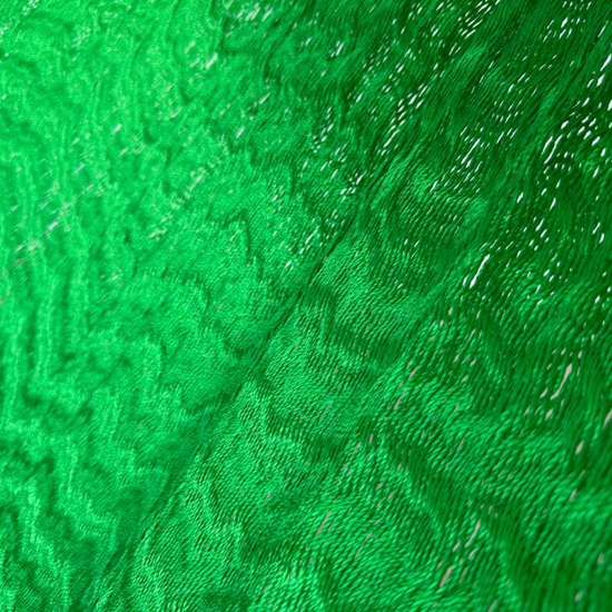 Detalle del tejido de nylon hilo 18 de la hamaca Yucateca artesanal verde