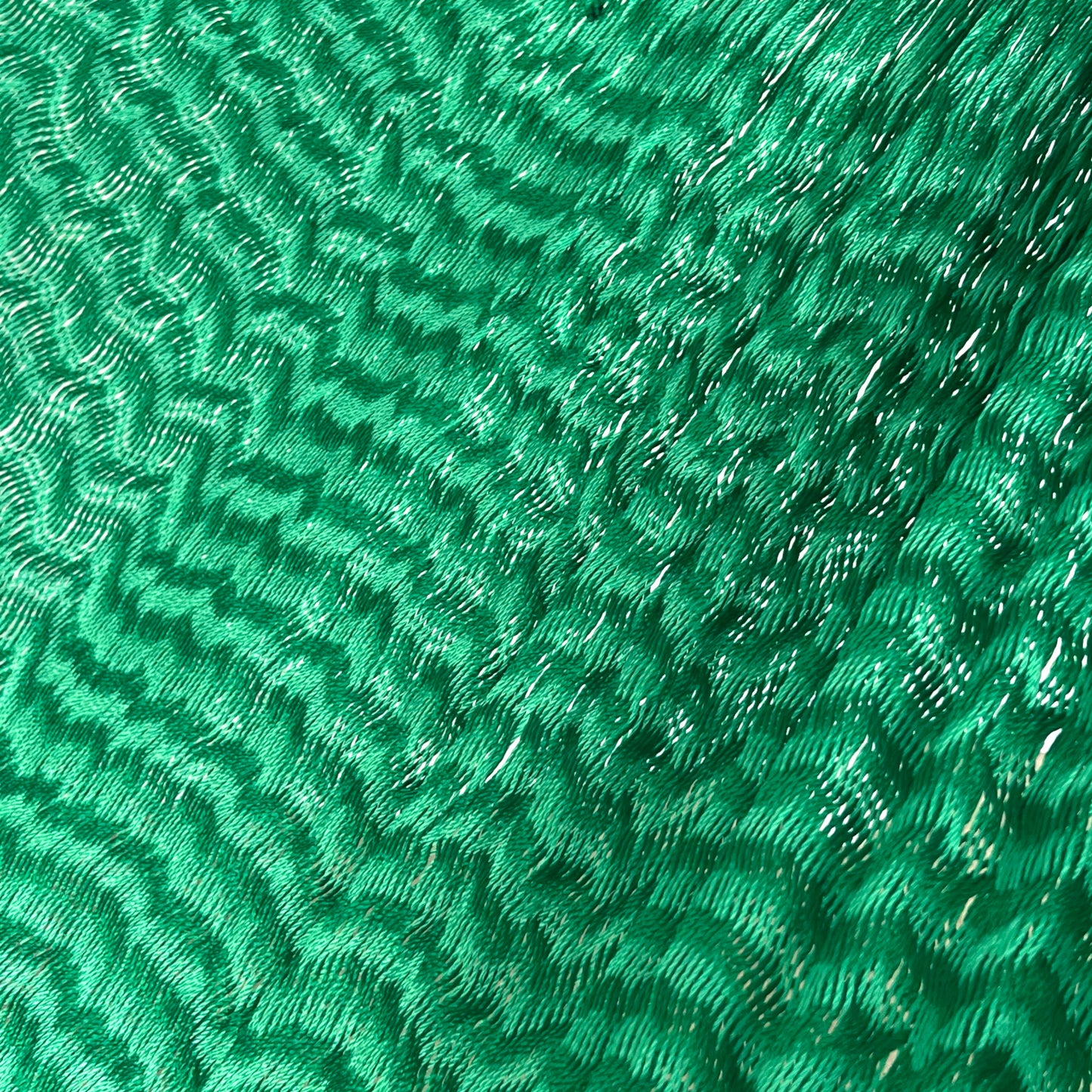 Detalle del tejido de nylon hilo 18 de la hamaca Yucateca artesanal en tonos verdes