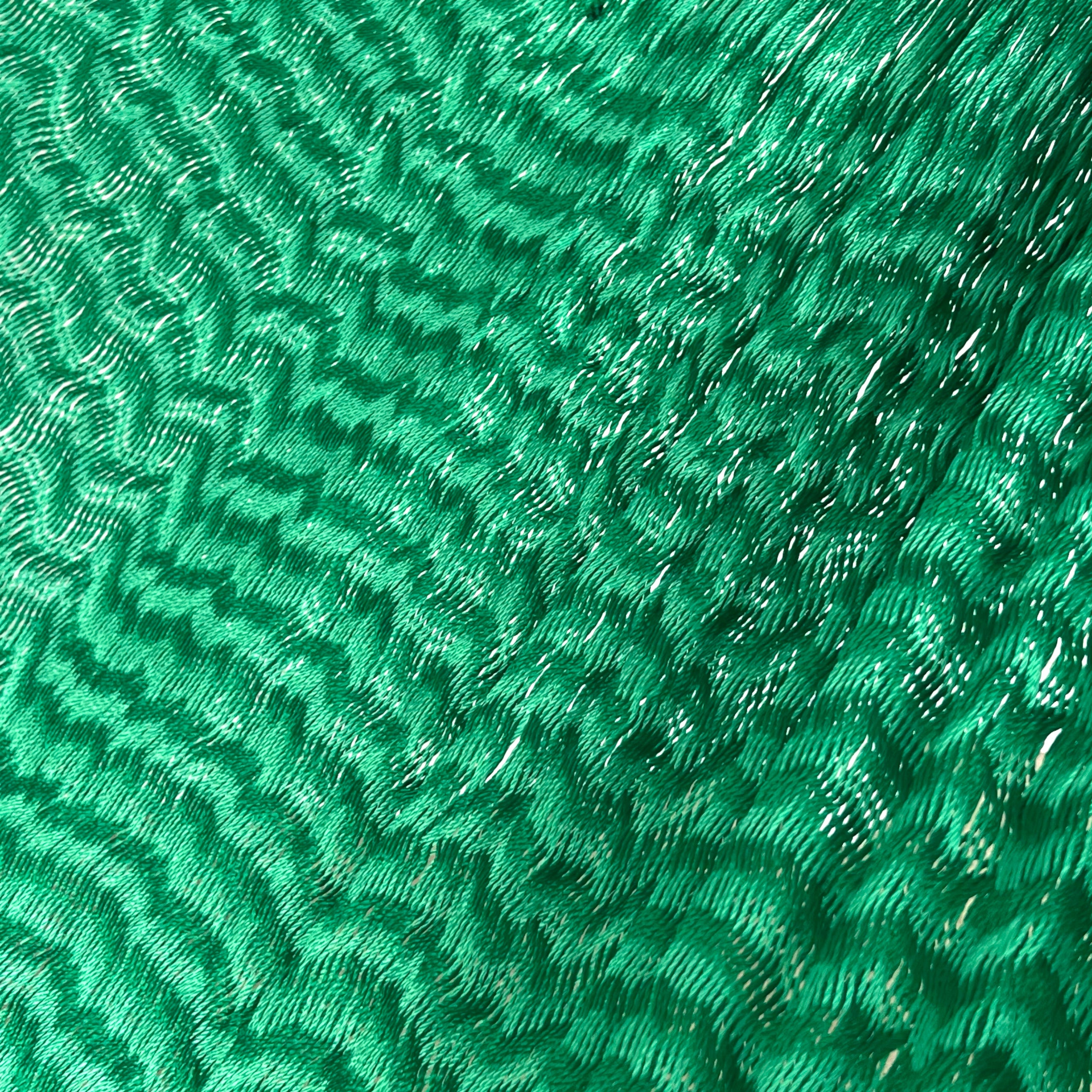 Detalle del tejido de nylon hilo 18 de la hamaca Yucateca artesanal en tonos verdes