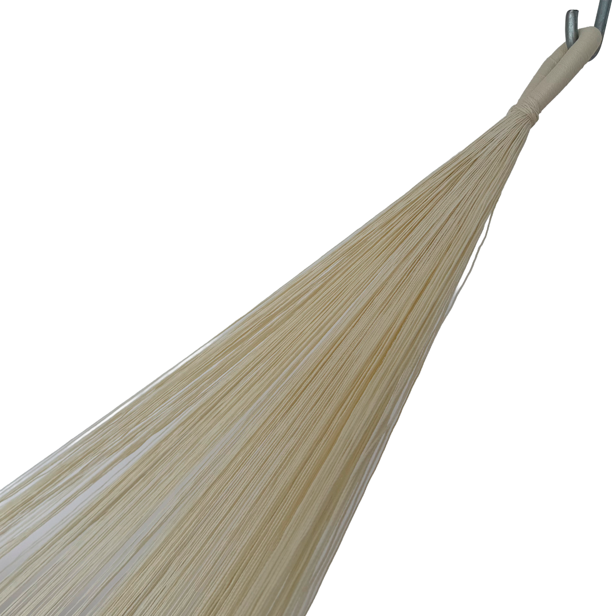 Brazo de hamaca Yucateca artesanal de algodón suave color beige oscuro